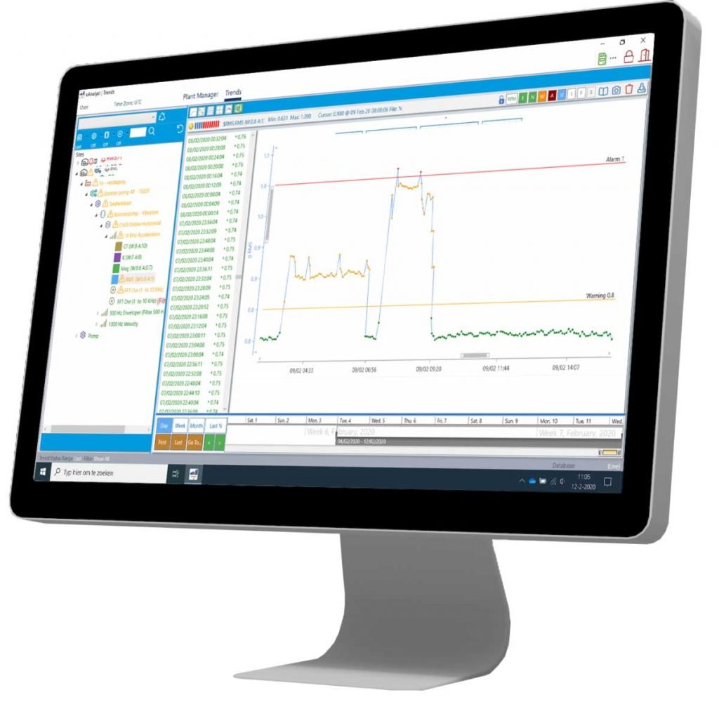 uAnalyst vibration software desktop screen